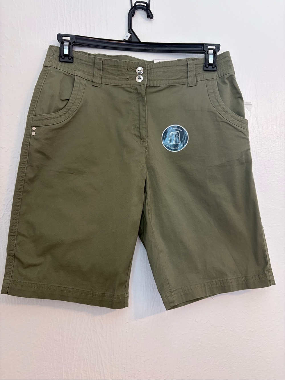Karen Scott Olive Green Bermuda Shorts